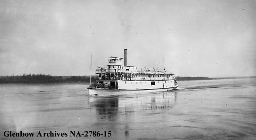 File:Hudson's Bay Company steamboat, Mackenzie River, on river in Northwest Territories.jpg