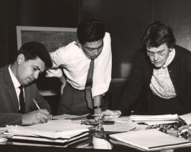 File:Blumenschein, Kato and McClintock with research.jpg