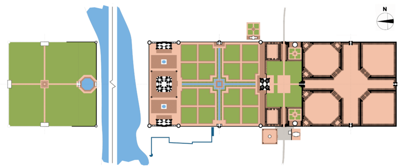Site plan of the Taj Mahal complex