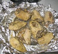 The cooked breasts