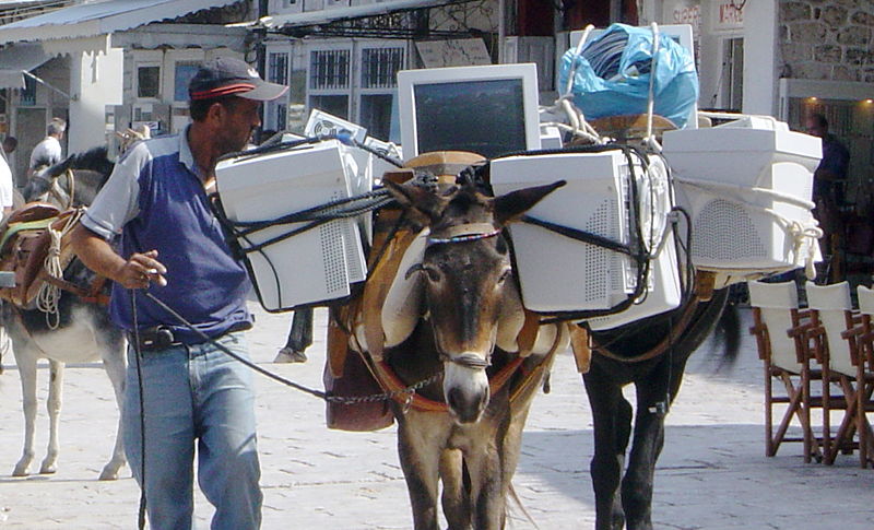 File:Greek donkey with computers.jpg