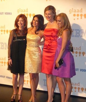 Dana Delany, Teri Hatcher, Brenda Strong, and Andrea Bowen at the 2009 GLAAD Media Awards.
